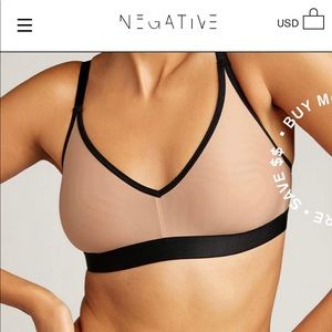 Negative Underwear Silky Non - Wire Bra in Buff + Black